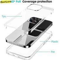 360 Full Body Cover Silicone Case For Samsung Galaxy S2 S24 Ultra S23 Plus S22 S21 FE S20 S10 Lite S9 S8 Double Transparent Galaxy S25 black