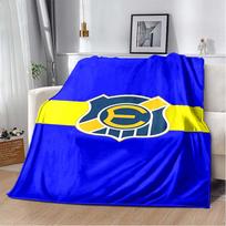 Everton de Viña del Mar Football Club Player Collage Logo Print Soft Flannel Throw Blanket Blue Yellow Warm Sofa Bed Cover For Soccer Fans 80cm x 120cm yellow