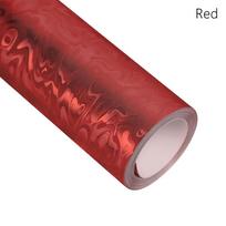 High Gloss Carbon Fiber Vinyl Film Wrap Foil Sticker  Universal Auto Interior Accessories red