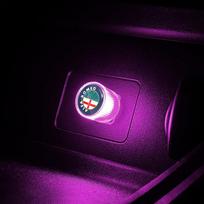 Car Mini USB LED Ambient Light Plug Decorative Atmosphere Lamp for Alfa Romeo Giulia Stelvio Giulietta Spider GT 4C 8C Mito Brera Modification raudona