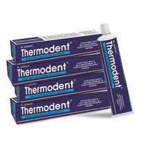 DR.JAIKARAN Thermodent Jautriems dantims Žolinis dantų pastos-400G(Pirkite 3X100G ir gaukite 1X100G nemokamai)|Be dirbtinių kvapiklių, be parabenų|Gerai putoja ir puikiai N blue