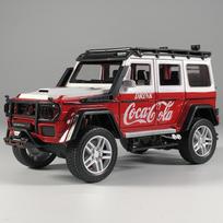 1:24 Benz G550 Coca Cola Off Road Suv Alloy Metal Diecast Model Car Sound & Light Collectibles Ornaments Birthday Gifts For Kid white
