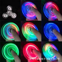 Crystal Luminous LED Light Fidget Spinner Hand Top Spinners Glow in Dark EDC Stress Relief Toys Kinetic Gyroscope for Children mėlyna