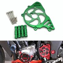 Kawasaki Z1000 (2010-2021) Front Sprocket Protective Cover for Modified Gear Black - No Logo green
