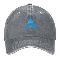 Arch Linux Logo Baseball Cap dad hat birthday Luxury Unisex Hat Designer Hat For Unisex Womens gray