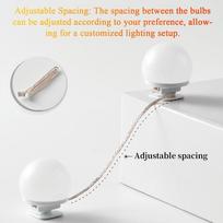 6pcs/12pcs USB Powered Makeup Mirror Bulbs LED Mirror Front Lights  Dressing Table Use 6pcs
