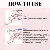 Beeswax Mousse Hair Removal Spray Plant Extract Moisturizing Depilatory Spray Foam for Arms Legs 30ml white