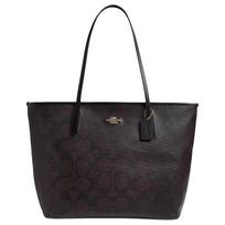 COACH City dengto drobės pirkinių krepšys, Rankinė, Pečių krepšys, Didelis moteriškas, riešuto spalvos, CCD66-IMXAQ One Size 1 black