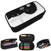 Lady Gaga Mayhem Album Logo Pencil Case for Kids School Pen Box Pencil Bag Stationery Supplies Pen Holder Bag 21x10.5x5cm white
