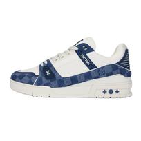 LOUIS VUITTON Sportbačiai žemi krepšinio/riedlenčių batai Unisex Balti Mėlyni 1ACPRW 41 mėlyna