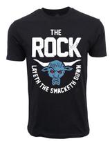WWE THE ROCK LAYETH THE SMACKETH DOWN T SHIRT S gray