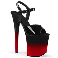 Sexy Women Pole Dance Shoes Pumps Party Club Platform High-heeled 20cm Shoes Summer  Sandals Stripper Shoes 35 black