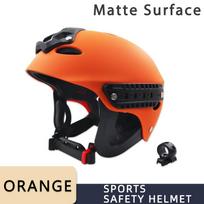 Sports Safety Helmet ABS+EVA with Camera Mount Ventilated Adjustable for Water Sports Climbing L oranžinė