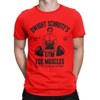 Dwight Schrute Gym For Muscles The Office Merch Unisex Unisex T Shirts Pure Cotton Tee Graphic Printing Tshirt Clothing S black