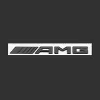 Compatible AMG Emblem Logo for Mercedes-Benz S-Class: S400L, S450L, S63, S65L, V8 Biturbo Standard gray