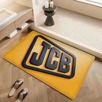 Excavator J-JCB Logo Floor Mat Non-Slip Laundry Room Mat Laundry Decor Balcony Child Living Room Household Carpets 40X60CM white
