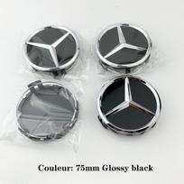 HHH--4Pcs 75mm Car Wheel Center Logo Hub Cap For Mercedes Benz C207 C218 A207 C117 CLA CLS E Class W212 S212 X166 W176 W205 W246 NQ7 gray