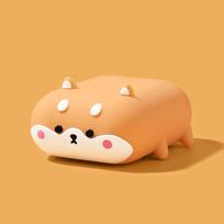 Animacinis dėklas Šuo Korgis Dėl Airpods 1 2 3 Dėklas Silikoninis Ausinių Bluetooth Belaidis Apsauginis Dangtelis Dėl AirPods Pro Korpusas Komfortas For Airpods Pro beige