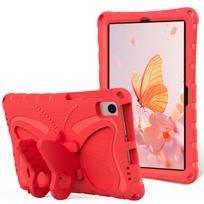 Kids Case for Samsung Tab A9/A11 Plus A7 T500 T505 T509  S6 Lite S5E T720 And Lenovo Tab K10 M10 plus X606F M11 330FU/331FC Cover Butterfly Stand SM TAB S6 10.5in T860 raudona