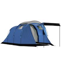 Tunnel Camping Tent for 4 People Waterproof 3000mm Double Layer Height 190cm Dark Blue 460 x 260 x 190 cm