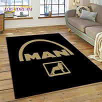 Vyras Sunkvežimis Logotipas 3D Spausdinimo Kilimas Kilimas Miegamojo Svetainės Namų Sofos Dekoras, Vaikų Žaidimų Didelis Dekoras Grindų Kilimėlis Dovana 40x60cm( 15x23in ) gray