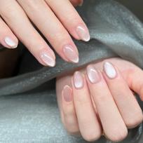 24Pcs Silver Gradient Almond Press On Nails With French Tip And Glitter Full Cover Reusable False Nail Tips brown