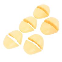 5 poros apvalios batų užpildymo įdėklai PU putos Stori minkšti pirštų pagalvėlių užpildai Pusės dydžio batų užpildas moterims, vyrams yellow