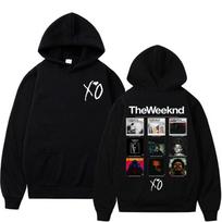 Rapper The Weeknd Album Cover Graphic Hoodies Men Women Fashion Hip Hop Pop Music Sweatshirt Bodywarmer Comfort Hoodie Pullovers S black