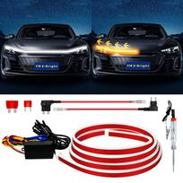 Sekvencinis tekantis posūkio signalas Automobilio LED juostelė, 12 V, Gaubto lemputė, Malonumas, DRL, 1.8 m black