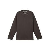 Nike Tech Fleece Atnaujintas Vienspalvis Laisvas Ilgomis Rankovėmis Polo Marškinėlis Vyriški Viršutiniai Drabužiai Baroko-Rudas FZ7571-237 L black