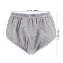 1Pcs Reusable Adult Incontinence Diaper Washable Waterproof Urinary Underwear Breathable Elderly Care High Absorption Comfort šviesiai pilka spalva