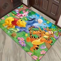 1 vnt. Disney Mikės Pūkuotuko rašto kilimas Plotas kilimėlis Neslystantis kilimas Skalbiamas rankomis Grindų kilimėlis Tinka svetainei, miegamajam, namų dekoravimui 60cm by 90cm blue
