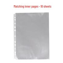 Clear A4 D-Ring Four-Hole Binder - Transparent Cover for Loose-Leaf Pages. gray