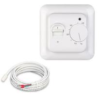 Sieninis šildymo valdiklis 5–40 ℃ temperatūros diapazonai 16A išėjimas elektrinėms grindims Su LED ekranu 1 white