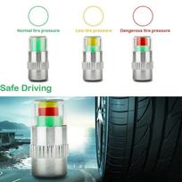 Automotive Tire Pressure Alert Caps Low Power Consumption Pressure Monitor Stem Cover Quick Installation for Safety Use 1 gray