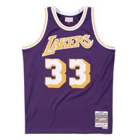 Mitchell & Ness NBA Swingman Jersey 'Los Angeles Lakers - Kareem Abdul-Jabbar 1983-84' Men's SMJYAC18109-LALPURP83KAB S beige