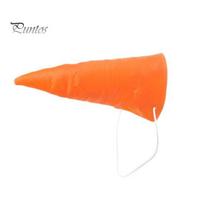 Funny Photo Booth Accessory Fake Carrot Nose, Clown Cosplay Prop, Realistic Snowman Costume Nose with Elastic Lanyard for Halloween Party, Stage One Size 1pc orange