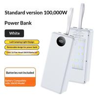 P12 12Pcs 18650 Battery Power Bank Case Shell Diy Dual Usb Type C 10W 22.5W 15W Wireless Charging Battery Not Included For Phone as the picture gray
