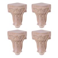 4 Pieces Wooden Furniture Support Legs Replacement Feet Sofa Bed Leg Right Angle Support Table Legs Easy to Install 1 sidabras