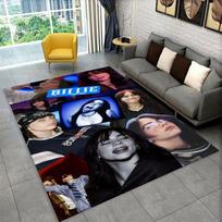 Famous Singer Billie Eilish Star Non-Slip Area Rug for Living Room,Bedroom,Playroom,Carpet Floor Mat Home Decor Rug  Room 40x60cm gray