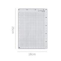 Plank Grid Transparent Stationery Ruler Board Cutting Mats Writing Pad Drawing Clipboard B5 white