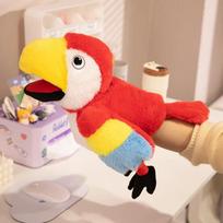 Naujas 6 stilių tukano rankų lėlė pliušiniai žaislai darželio pasirodymas rankų valdymas tukanas papūga baltagalvis erelis povas pelėda flamingas about 35cm red