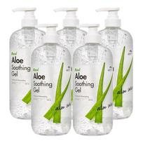 Man Holding Flowers Real Aloe Soothing Gel, Packed with Moisture for Extra Hydration 1000ml, 5 pcs white