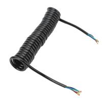 Trailer Extension Coiled Cable 12.8ft 20AWG 7 Core Polyurethane Copper Trailer Extension Cable for Tow Truck RV black