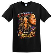 Cody Rhodes Wrestling T Shirt Patriotic Ring Star Graphic Bold Collector Fan Tee 3XL black