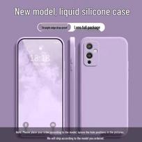 OnePlus 9 Case: Solid Color, Magic Cube Liquid Design, Fully Enclosed, Drop-Proof, Straight Edge Soft Case, New Model. OnePlus 9 [1 Case] šviesiai violetinė spalva
