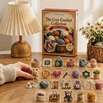 2026 Crochet Advent Calendar - 2D Acrylic Ornaments for Crochet Lovers One Size