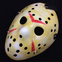 Penktadienis 13-oji Jasonas Voorhees Ledo ritulio kaukė Helovino kostiumų vakarėlis Siaubo rekvizitas beige