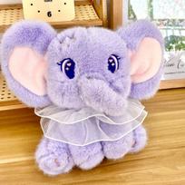 New mashed taro baby elephant plush toy creative purple baby elephant doll plush doll gift for girls 23cm gray