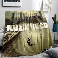 The Walking Dead,pattern Flannel Blanket, High quality Comfortable for All Seasons, Home Decor, Warmth and Comfort, Perfect for Gifts. 80cm x 120cm beige